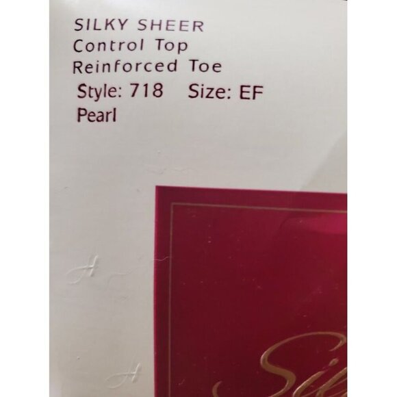 Hanes Silk Reflections Sheer Collection Control Top Pantyhose Size EF Pearl - Picture 2 of 3